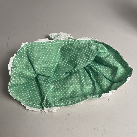 Vintage Handmade Barbie Dress Southern Belle Green Eyelet Lace Gown Trim OOAK - Picture 7 of 9